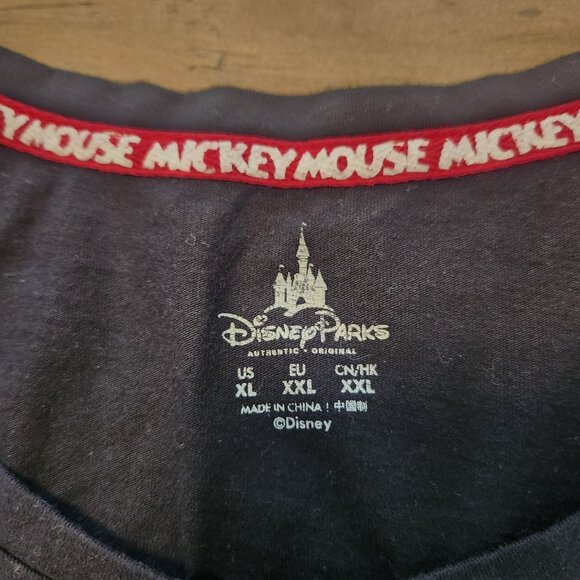 Mickey Mouse Disney Parks T-Shirt Disney World Black Graphic Womens‎ XL EUC - Picture 6 of 8